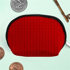 Ed Lego Texture Macro, Red Dots Background, Lego, Red Accessory Pouch (medium) by nateshop