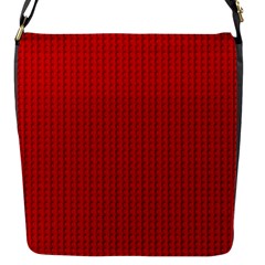 Ed Lego Texture Macro, Red Dots Background, Lego, Red Flap Closure Messenger Bag (s) by nateshop