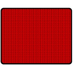 Ed Lego Texture Macro, Red Dots Background, Lego, Red Two Sides Fleece Blanket (medium) by nateshop