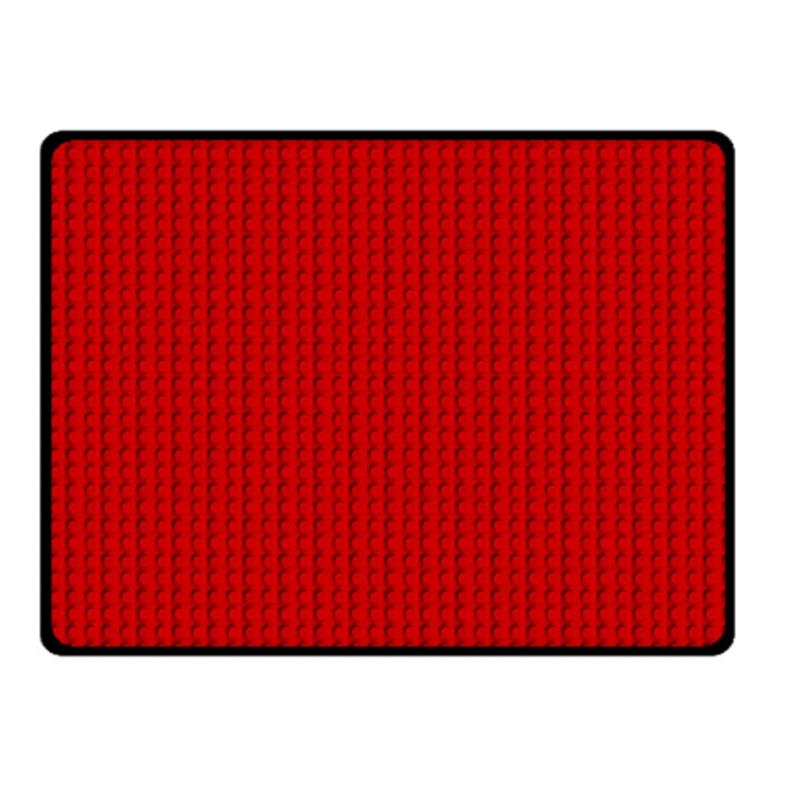 Ed Lego Texture Macro, Red Dots Background, Lego, Red Two Sides Fleece Blanket (Small)