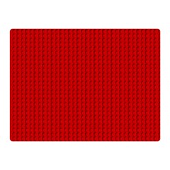 Ed Lego Texture Macro, Red Dots Background, Lego, Red Two Sides Premium Plush Fleece Blanket (mini) by nateshop