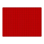 Ed Lego Texture Macro, Red Dots Background, Lego, Red Two Sides Premium Plush Fleece Blanket (Mini) 35 x27  Blanket Front