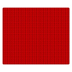 Ed Lego Texture Macro, Red Dots Background, Lego, Red Two Sides Premium Plush Fleece Blanket (small) by nateshop