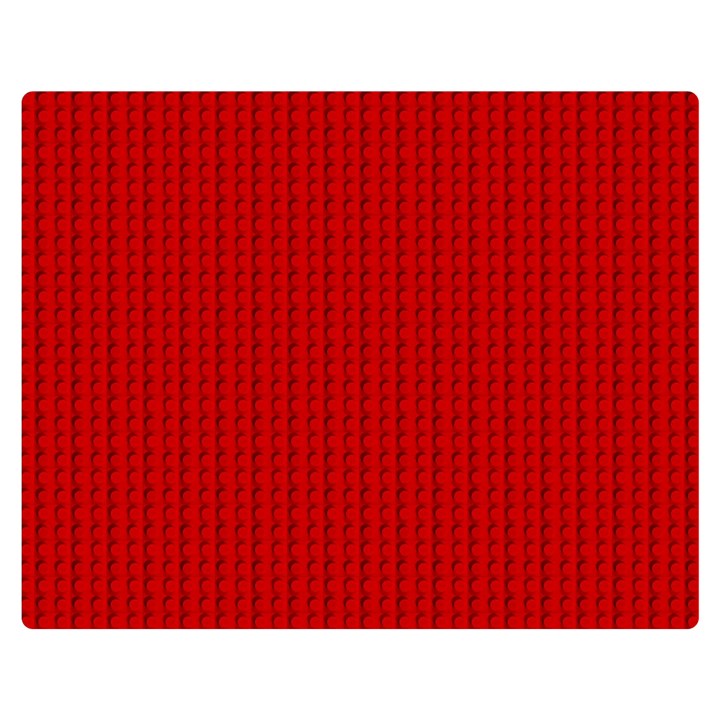 Ed Lego Texture Macro, Red Dots Background, Lego, Red Two Sides Premium Plush Fleece Blanket (Medium)