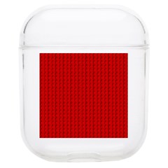 Ed Lego Texture Macro, Red Dots Background, Lego, Red Soft Tpu Airpods 1/2 Case by nateshop