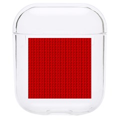 Ed Lego Texture Macro, Red Dots Background, Lego, Red Hard Pc Airpods 1/2 Case by nateshop