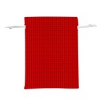 Ed Lego Texture Macro, Red Dots Background, Lego, Red Lightweight Drawstring Pouch (S) Front