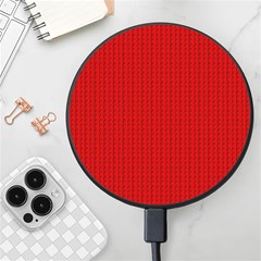 Ed Lego Texture Macro, Red Dots Background, Lego, Red Wireless Fast Charger(black) by nateshop