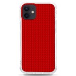 Ed Lego Texture Macro, Red Dots Background, Lego, Red iPhone 12 mini TPU UV Print Case	 Front