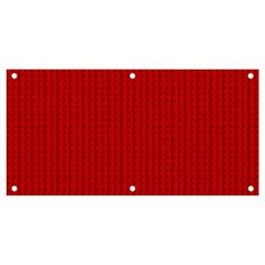 Ed Lego Texture Macro, Red Dots Background, Lego, Red Banner And Sign 4  X 2  by nateshop