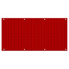 Ed Lego Texture Macro, Red Dots Background, Lego, Red Banner And Sign 8  X 4  by nateshop