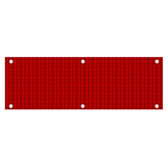 Ed Lego Texture Macro, Red Dots Background, Lego, Red Banner And Sign 6  X 2  by nateshop