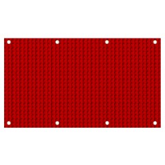 Ed Lego Texture Macro, Red Dots Background, Lego, Red Banner And Sign 7  X 4  by nateshop