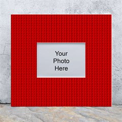 Ed Lego Texture Macro, Red Dots Background, Lego, Red White Wall Photo Frame 5  X 7  by nateshop