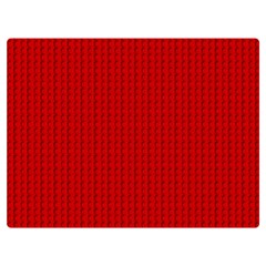 Ed Lego Texture Macro, Red Dots Background, Lego, Red Two Sides Premium Plush Fleece Blanket (extra Small) by nateshop