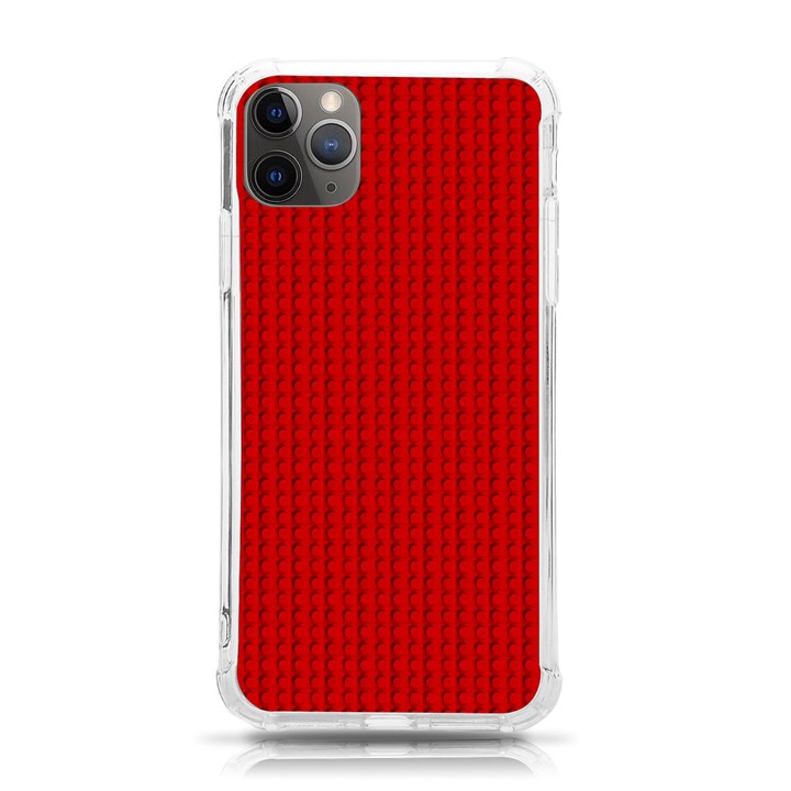 Ed Lego Texture Macro, Red Dots Background, Lego, Red iPhone 11 Pro Max 6.5 Inch TPU UV Print Case