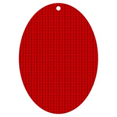 Ed Lego Texture Macro, Red Dots Background, Lego, Red Uv Print Acrylic Ornament Oval by nateshop