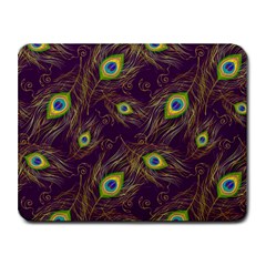 Feathers, Peacock, Patterns, Colorful Small Mousepad