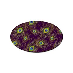 Feathers, Peacock, Patterns, Colorful Sticker Oval (100 Pack)