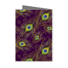 Feathers, Peacock, Patterns, Colorful Mini Greeting Cards (pkg Of 8) by nateshop