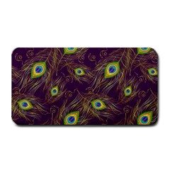 Feathers, Peacock, Patterns, Colorful Medium Bar Mat by nateshop