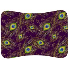 Feathers, Peacock, Patterns, Colorful Velour Seat Head Rest Cushion by nateshop