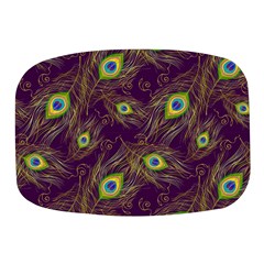 Feathers, Peacock, Patterns, Colorful Mini Square Pill Box by nateshop