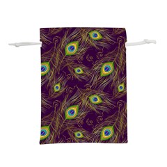 Feathers, Peacock, Patterns, Colorful Lightweight Drawstring Pouch (l) by nateshop