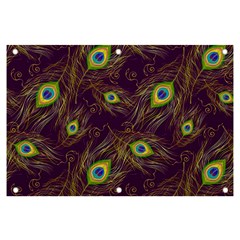 Feathers, Peacock, Patterns, Colorful Banner And Sign 6  X 4  by nateshop