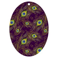 Feathers, Peacock, Patterns, Colorful Uv Print Acrylic Ornament Oval by nateshop