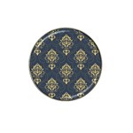 Floral Damask Pattern Texture, Damask Retro Background Hat Clip Ball Marker Front