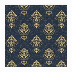 Floral Damask Pattern Texture, Damask Retro Background Medium Glasses Cloth by nateshop