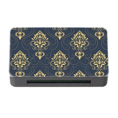 Floral Damask Pattern Texture, Damask Retro Background Memory Card Reader With Cf by nateshop