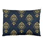 Floral Damask Pattern Texture, Damask Retro Background Pillow Case (Two Sides) Back