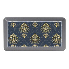 Floral Damask Pattern Texture, Damask Retro Background Memory Card Reader (mini) by nateshop