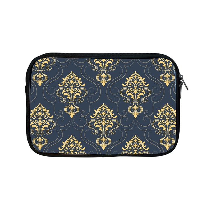 Floral Damask Pattern Texture, Damask Retro Background Apple iPad Mini Zipper Cases