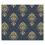 Floral Damask Pattern Texture, Damask Retro Background Two Sides Premium Plush Fleece Blanket (Small) 50 x40  Blanket Front