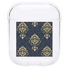 Floral Damask Pattern Texture, Damask Retro Background Hard Pc Airpods 1/2 Case by nateshop