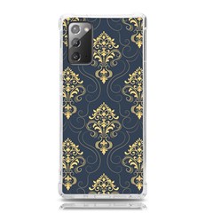 Floral Damask Pattern Texture, Damask Retro Background Samsung Galaxy Note 20 Tpu Uv Case by nateshop