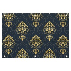 Floral Damask Pattern Texture, Damask Retro Background Banner And Sign 6  X 4  by nateshop