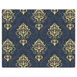 Floral Damask Pattern Texture, Damask Retro Background Premium Plush Fleece Blanket (Medium) 60 x50  Blanket Front