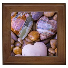 Hearts Of Stone, Full Love, Rock Framed Tile by nateshop