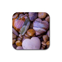 Hearts Of Stone, Full Love, Rock Rubber Coaster (square) by nateshop