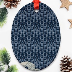 Kanagawa, Hokusai, Japanese Art, Ornament (oval) by nateshop