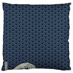 Kanagawa, Hokusai, Japanese Art, Large Premium Plush Fleece Cushion Case (Two Sides) Back