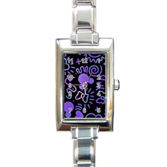 Multicolor Disney , Corazones, Mouse Rectangle Italian Charm Watch by nateshop