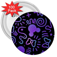 Multicolor Disney , Corazones, Mouse 3  Buttons (100 Pack) 