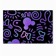 Multicolor Disney , Corazones, Mouse Postcard 4 x 6  (pkg Of 10) by nateshop