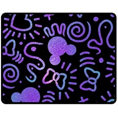 Multicolor Disney , Corazones, Mouse Two Sides Fleece Blanket (medium) by nateshop