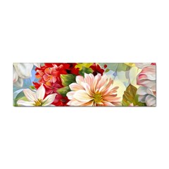 Painted Flowers Texture, Floral Background Sticker (bumper) by nateshop